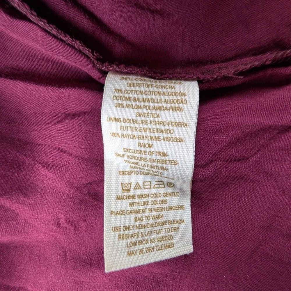 Free People Burgundy Lace Mini Dress‎ Skater Dress Size 2